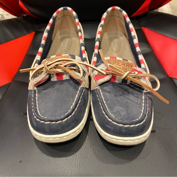 Sperry Top-Sider Angelfish Navy/Red Strap Boat Shoes STS83333 Women's Size 8 - Picture 3 of 8